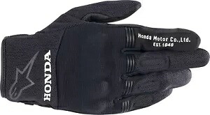 Alpinestars Copper Honda メンズ テキスタイル オートバイ グローブ ブラック Alpinestars Copper Honda Mens Textile Motorcycle Gloves Black 【並行輸入品】