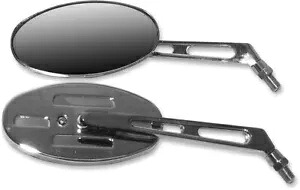 Emgo ショートステム ビレット オーバル ミラー (20-26305) Emgo Short Stem Billet Oval Mirrors (20-26305) 【並行輸入品】