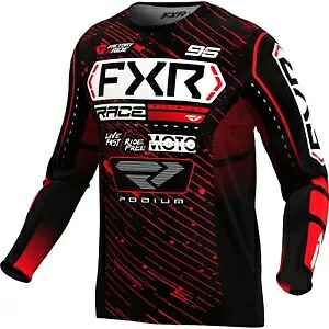 FXR ポディウム メンズ MX オフロード ジャージ ブラック/レッド FXR Podium Mens MX Offroad Jersey Black/Red 【並行輸入品】