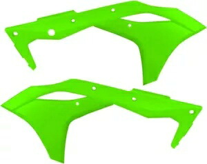 Acerbis 蛍光グリーン プラスチック ラジエーター シュラウド/スクープ (2630610235) Acerbis Fluorescent Green Plastic Radiator Shrouds/Scoops (2630610235) 【並行輸入品】