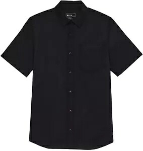 Fox Racing Level Up メンズ ボタンアップ半袖ウーブン シャツ ブラック Fox Racing Level Up Mens Button Up Short Sleeve Woven Shirt Black 【並行輸入品】