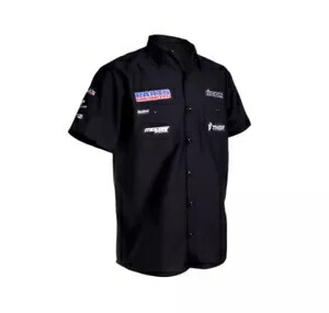 スロットル スレッド パーツ アンリミテッド メンズ 半袖ボタンアップ シャツ ブラック Throttle Threads Parts Unlimited Mens Short Sleeve Button Up Shirt Black 【並行輸入品】