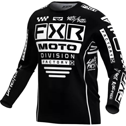 FXR ポディウム グラディエーター メンズ MX オフロード ジャージ ブラック/ホワイト FXR Podium Gladiator Mens MX Offroad Jersey Black/White 【並行輸入品】
