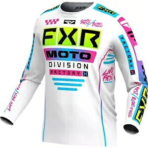 FXR ポディウム グラディエーター メンズ MX オフロード ジャージ ホワイト/キャンディ FXR Podium Gladiator Mens MX Offroad Jersey White/Candy 【並行輸入品】