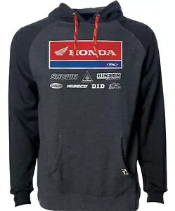 Factory Effex Honda Racewear メンズ プルオーバー フーディ チャコール Factory Effex Honda Racewear Mens Pullover Hoody Charcoal 【並行輸入品】