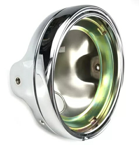 Emgo 7 インチ サイドマウント クローム ヘッドライト シェル (66-65040) Emgo 7'' Side Mount Chrome Headlight Shell (66-65040) 【並行輸入品】