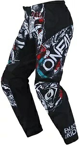オニール エレメント アタック V.25 メンズ MX オフロード パンツ ブラック/ホワイト O'Neal Element Attack V.25 Mens MX Offroad Pants Black/White 【並行輸入品】