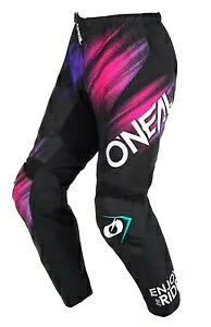 オニール エレメント ボルテージ V.24 ウィメンズ MX オフロード パンツ ブラック/マルチカラー O\'Neal Element Voltage V.24 Womens MX Offroad Pants Black/Multicolor 【並行輸入品】