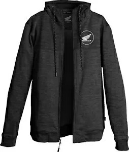 ライセンスホンダウイングメンズジップアップフーディブラック Licensed Honda Wing Mens Zip Up Hoody Black 【並行輸入品】