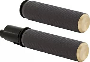 Arlen Ness ローレット真鍮フライバイワイヤー グリップ (500-052) Arlen Ness Knurled Brass Fly-by-Wire Grips (500-052) 【並行輸入品】