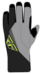 フライ レーシング タイトル ロング メンズ スノー グローブ ブラック/グレー/ハイビズ Fly Racing Title Long Mens Snow Gloves Black/Gray/Hi-Vis 【並行輸入品】