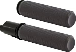 Arlen Ness ローレット加工ブラック フライバイワイヤ グリップ (500-050) Arlen Ness Knurled Black Fly-by-Wire Grips (500-050) 【並行輸入品】