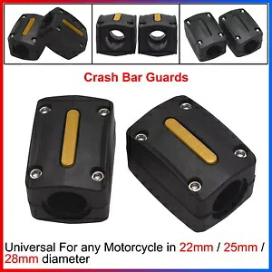 直径22mm/25mm/28mmのあらゆるオートバイにユニバーサルのゴールドクラッシュバーガード2個。 2x Gold Crash Bar Guards Universal For any Motorcycle in 22mm/25mm/28mm diameter 【並行輸入品】