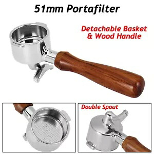 51 ミリメートルエスプレッソポルタフィルターダブル注ぎ口デロンギ EC410 ECZ351 EC152 EC341 51mm Espresso Portafilter Double Spouts For Delonghi EC410 ECZ351 EC152 EC341 【並行輸入品】