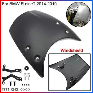 1x フロントアルミニウムフロントガラス、取り付けアクセサリー付き BMW R nineT 2014-2019 1x Front Aluminum Windshield With Mounting Accessories For BMW R nineT 2014-2019 【並行輸入品】