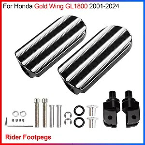 ペアライダーワイドフットペグブラックフットレストホンダゴールドウィング GL1800 2001-2024 A Pair Rider Wide Footpegs Black Footrests For Honda Gold Wing GL1800 2001-2024 【並行輸入品】