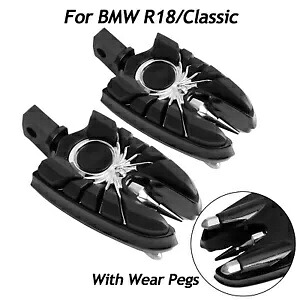ワイドフットレスト BMW R18/クラシック 2020-2023 フットペグ ラバーインレイ付き ウェアペグ Wide Footrests For BMW R18/Classic 2020-2023 Footpegs w/Rubber Inlays Wear Pegs 【並行輸入品】