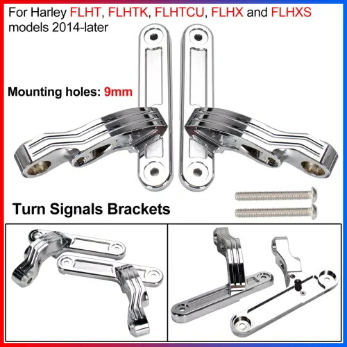 ハーレー FLHT、FLHTK、FLHTCU、FLHX、FLHXS 2014-late 用ウインカー ブラケット Turn Signals Brackets For Harley FLHT, FLHTK, FLHTCU, FLHX and FLHXS 2014-late 【並行輸入品】