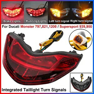 Ducati Supersport 939 950/Monster 821 1200用統合テールライトターンシグナル Integrated Taillight Turn Signals For Ducati Supersport 939 950/Monster 821 1200 【並行輸入品】