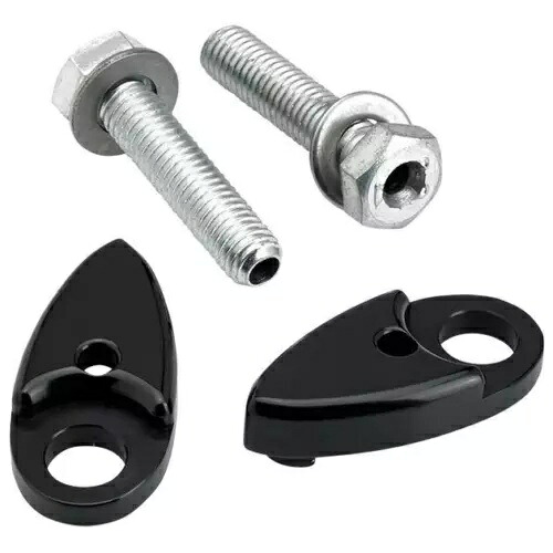 ジョーカー マシン アストロ サイド レール マーカー ライト アダプター ブラック ハーレーダビッドソン ダイナ Joker Machine Astro Side Rail Marker Light Adapters Black Harley Davidson Dyna 【並行輸入品】