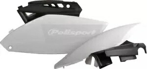 Polisport サイドパネル ブラック/ホワイト ヤマハ YZ250F 4 ストローク 2010-2013用 Polisport Side Panels Black/White for Yamaha YZ250F 4-Stroke 2010-2013 【並行輸入品】
