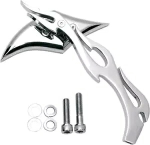 DSゴシックミラー フレームステム付 右クローム DS Gothic Mirror with Flame Stem Right Chrome 【並行輸入品】