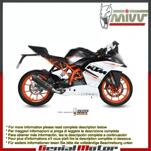 Mivv コンプリートエキゾースト Suono ブラック ステンレススチール Ktm Rc 390 2014 - 2016 用 Mivv Complete Exhaust Suono Black Stainless Steel for Ktm Rc 390 2014 - 2016 【並行輸入品】 187,000円