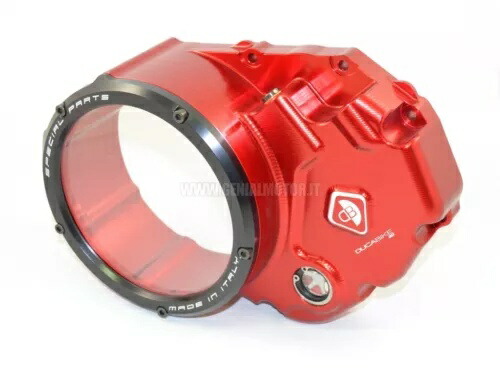 DUCABIKE CCDV03AD クリアクラッチカバー オイルバス レッド/ブラック DUCABIKE CCDV03AD CLEAR CLUTCH COVER OIL BATH RED/BLACK 【並行輸入品】