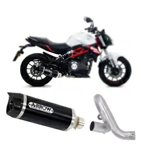 エキゾースト+リンクパイプ R アロー アルミブラック F カーボン BENELLI BN302 S 2019 - 2020 Exhaust +Link Pipe R Arrow Alu Black F Carbon BENELLI BN 302 S 2019 - 2020 【並行輸入品】