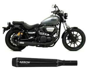 エキゾースト アローレベル アプリ ブラック F アルミ ダーク ヤマハ XV 950R 2014 - 2016 Exhaust Arrow Rebel App Black F Alu Dark YAMAHA XV 950R 2014 - 2016 【並行輸入品】|カスタムパーツ WORLD倉庫