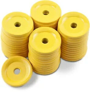 Woody's Grand Digger ラウンド アルミニウム サポート プレート イエロー 5/16 インチ 48 パック Woody's Grand Digger Round Aluminum Support Plate Yellow 5/16\