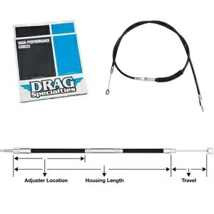 ドラッグ スペシャリティーズ ブラック ビニール クラッチ ケーブル スタンダード #38617-95 #173657 Drag Specialties Black Vinyl Clutch Cable Standard #38617-95 #173657 【並行輸入品】