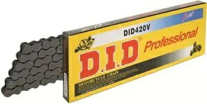 DID 420 Vシリーズ Oリングチェーン 110リンク ナチュラル クリップマスターリンク付 DID 420 V Series O-Ring Chain 110 Links Natural with Clip Master Link 【並行輸入品】