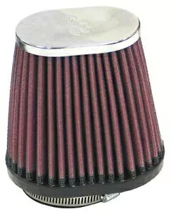 K&N ユニバーサル エアフィルター RC-2890 オーバル ストレート 4インチ オフセット クローム K&N Universal Air Filter RC-2890 Oval Straight 4\