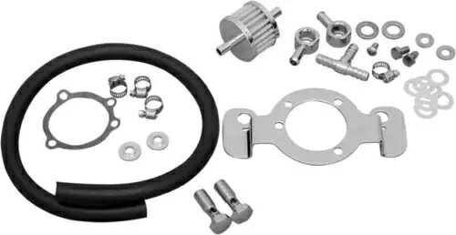 DS エア クリーナー ブラケット クランクケース ブリーザー付き クローム ハーレーダビッドソン 883/1200 DS Air Cleaner Bracket w/ Crankcase Breather Chrome Harley Davidson 883/1200 【並行輸入品】