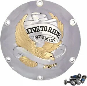 DS ライブ トゥ ライド ダービー カバー ゴールド イーグル付き #212028 ハーレーダビッドソン スポーツスター DS Live To Ride Derby Cover w/Gold Eagle #212028 Harley Davidson Sportster 【並行輸入品】
