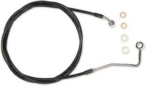 マグナム オルタネートレングス XR ABS フロントアッパーブレーキライン 74 インチ BLK/Chr #SBC1401-74 Magnum Alternate Length XR ABS Front Upper Brake Line 74\