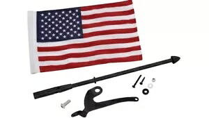 ショー クローム トランク マウント 折りたたみ式フラッグ ポール 左 ブラック Can-Am Spyder F3/Spyder RT Show Chrome Trunk Mount Folding Flag Pole Left Black Can-Am Spyder F3/Spyder RT 【並行輸入品】