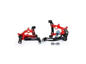 Sbk 調整可能なリアセット ブラック レッド Ducabike ドゥカティ パニガーレ V2 2020 - 2023用 Sbk Adjustable Rearsets Black Red Ducabike For Ducati Panigale V2 2020 - 2023 【並行輸入品】