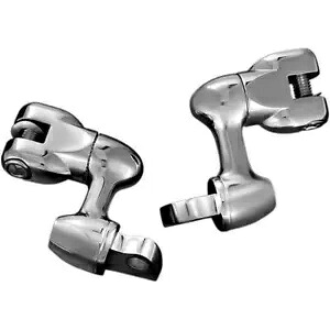 Kuryakyn 調整可能なロック可能なドライバーフットペグオフセット、オスマウント付き 2インチ Kuryakyn Adjustable Lockable Driver Footpeg Offset With Male Mount 2\