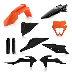 Acerbis フルプラスチックキット 16 ブラック/オレンジ #2791545225 KTM 500 EXC-F/350 EXC-F Acerbis Full Plastics Kit 16 Black/Orange #2791545225 KTM 500 EXC-F/350 EXC-F 【並行輸入品】