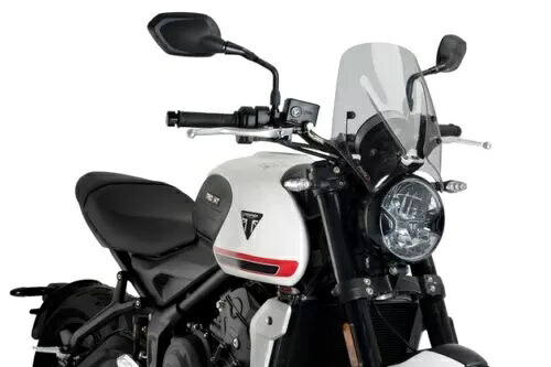 Puig 新世代スポーツ フロントガラス スモーク #20638H トライアンフ トライデント 660 2021-2023 Puig New Generation Sport Windshield Smoke #20638H Triumph Trident 660 2021-2023 【並行輸入品】