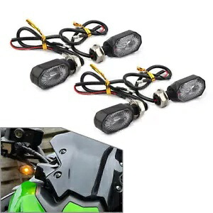 4 個ミニオートバイ LED ターンシグナルウインカーアンバーライトインジケーターストリートバイク 4 Pcs Mini Motorcycle LED Turn Signal Blinker Amber Light Indicator Street Bike 【並行輸入品】