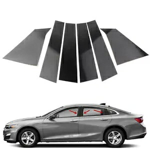 6 個 L+R ドアトリムピラーポストブラックピアノカバーシボレーマリブ 16-23 6Pcs L+R Door Trim Pillar Posts Black Piano Cover For Chevrolet Malibu 16-23 【並行輸入品】