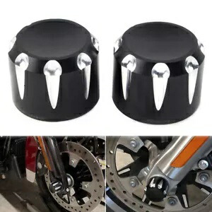 1 ペア CNC フロントアクスルキャップナットカバーハーレーツーリングロードキングエレクトラグライドに適合 1 Pair CNC Front Axle Cap Nut Covers Fit Harley Touring Road King Electra Glide 【並行輸入品】