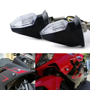 2x オートバイ LED ターンシグナルライトブリンカーアンバーインジケータランプ 12V ユニバーサル 2x Motorcycle LED Turn Signals Light Blinker Amber Indicator Lamp 12V Universal 【並行輸入品】