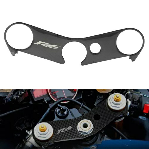 カーボンファイバールックハンドルヨークカバー保護ステッカー ヤマハ YZF R6 06-17用 Carbon Fiber Look Handle Yoke Cover Protection Sticker for Yamaha YZF R6 06-17 【並行輸入品】