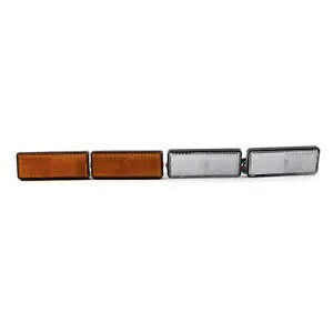 ABS プラスチック 2 x ユニバーサル長方形 LED リフレクターターンシグナルテールブレーキライト ABS Plastic 2 x Universal Rectangle LED Reflector Turn Signal Tail Brake Light 【並行輸入品】