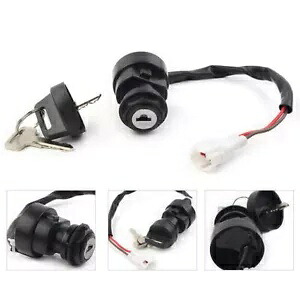 イグニッションキースイッチ ヤマハ ウォリアー YFM350 350 2002 2003 2004 ATV ブラックに適合 IGNITION KEY SWITCH Fit YAMAHA Warrior YFM350 350 2002 2003 2004 ATV Black 【並行輸入品】