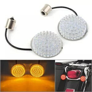 イエロー 1156 ターンシグナルライトインサート ハーレーダビッドソン HD ロードキング用ウインカー Yellow 1156 Turn Signal Light Inserts Blinker For Harley-Davidson HD Road King 【並行輸入品】